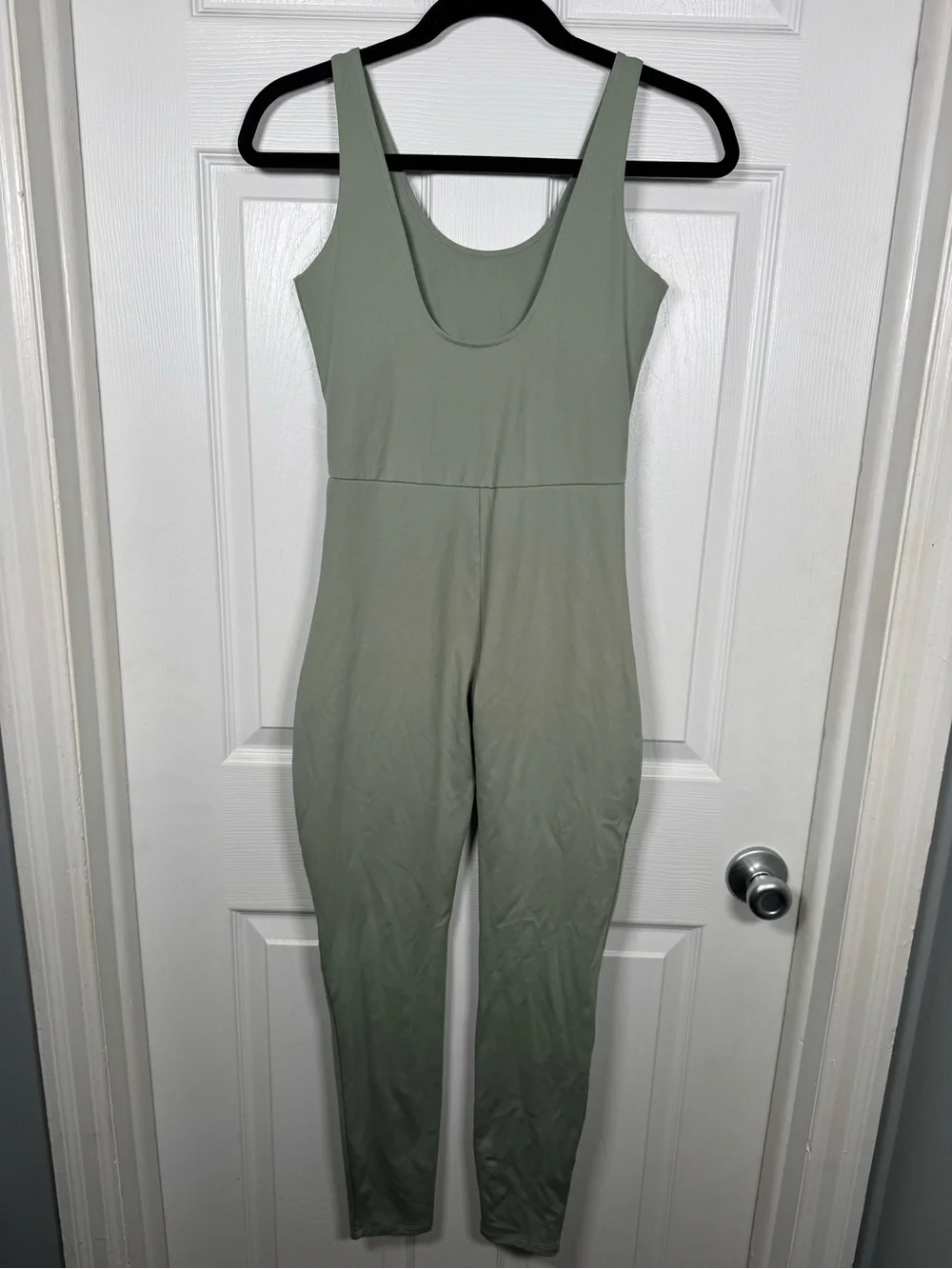 Girlfriend Collective Sage Green Compressive Unitard Jumpsuit Medium